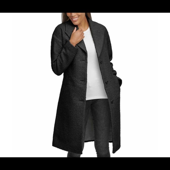 New Kenneth Cole Ladies' Boucle Wrap Coat - Picture 3 of 12